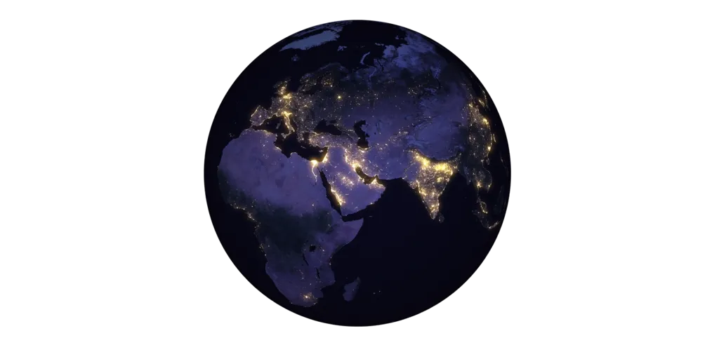 Earth at night